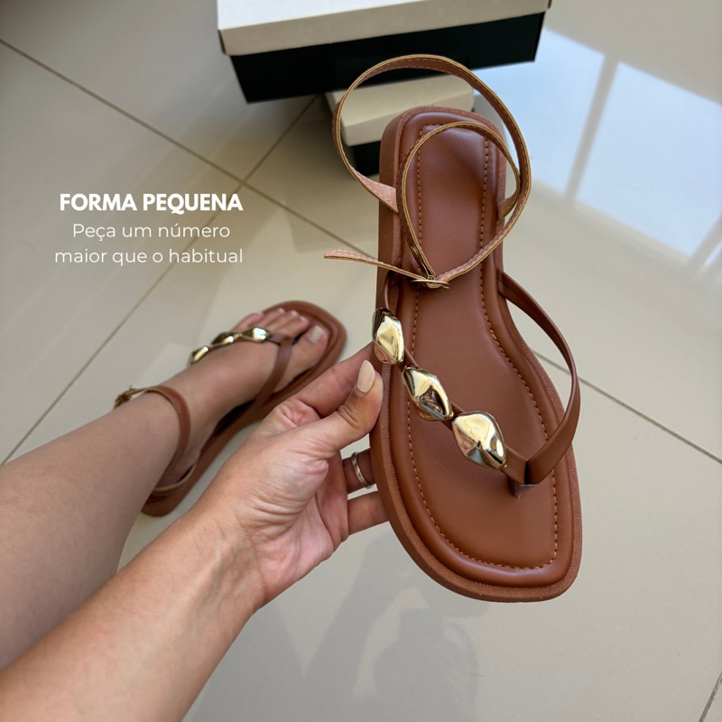 Sandália Feminina Rivello Rasteira Flatform com Pedrarias Verão Confortável Moderna Casual