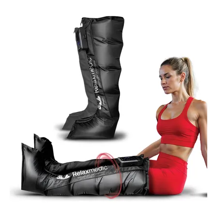 Bota De Compressão Pneumática F10 Pro Sem Fio Relaxmedic Cor Preto
