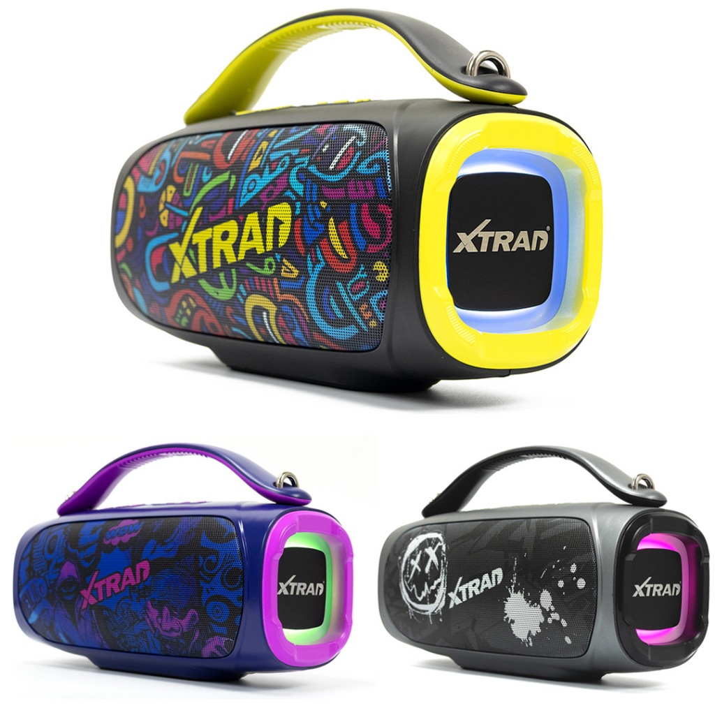 Caixa de Som Bluetooth Portátil 80W Potente Som Estéreo RGB TWS Praia Festa Viagem XTRAD XDG-343