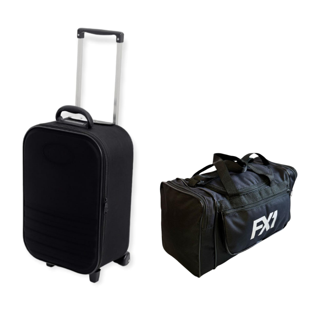Kit Viagem FX1 - Bolsa Transversal com Bolsos + Mala de Bordo 10kg