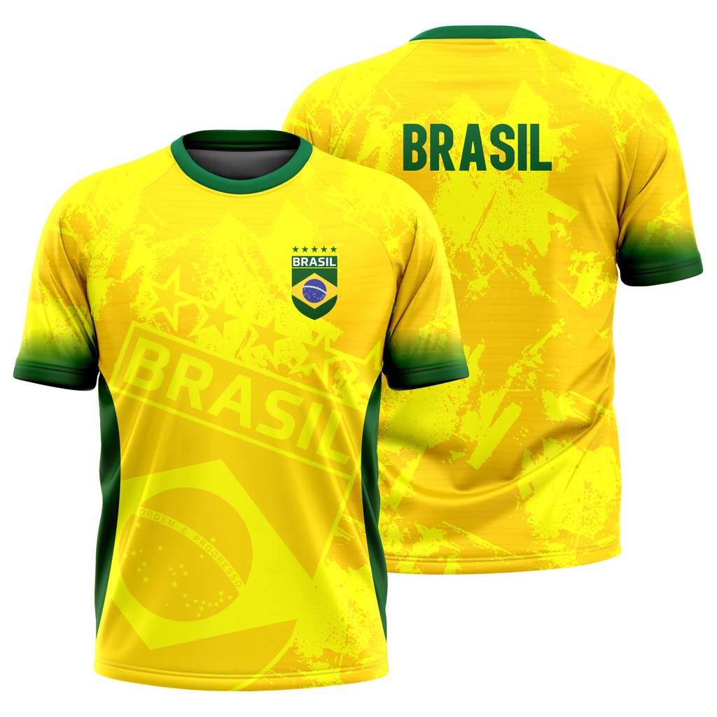 Camisa do Brasil Camiseta do Brasil Seleção Brasileira Torcida Brasil Amarela Patriota Torcedor