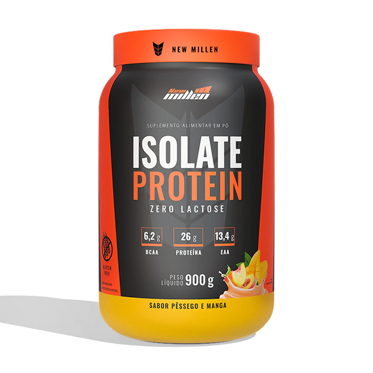 Whey Protein Isolado Zero Lactose Isolate Protein 900g New Millen