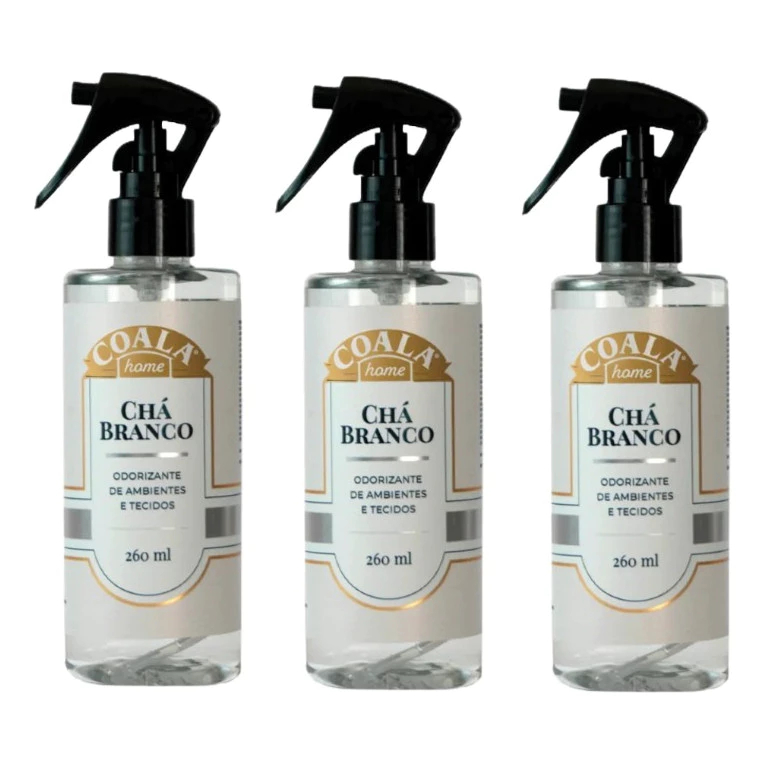 Kit 3 Unidades Coala Odorizante de Ambientes e Tecidos Chá Branco 260ML
