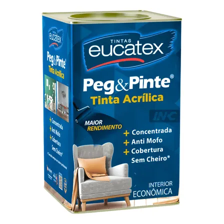 Tinta Eucatex Acrilica Pintura Parede Peg E Pinte 18 Cores