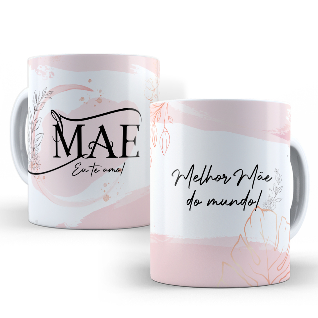 Caneca Porcelana Personalizada Dia das Mães Lembrancinha Aniversario Eu te amo Mae Homenagem